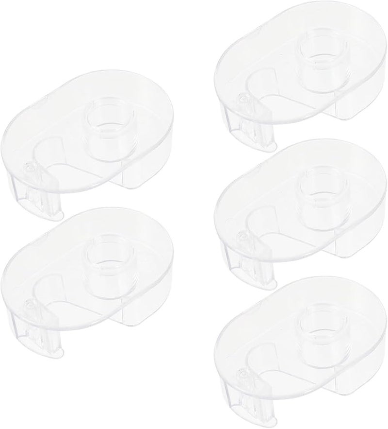 5Pcs 1.5Cm Plastic Tape Cutters And Holders With Portable Dispensers For Office Desk Organization - Image 1